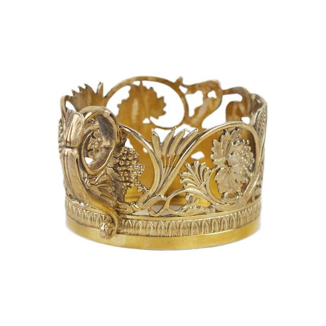 Metal Silver-Gilt Tea Glass Holder from Odiot, France, Late 19th - Early 20th Century For Sale - Image 7 of 8