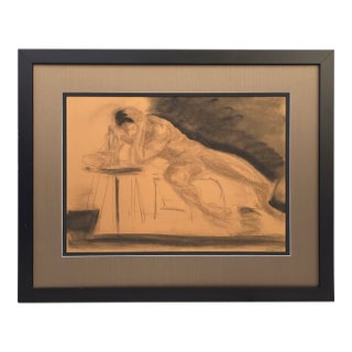 Male Figure at Table - Charlene Palmer, C. 1957 For Sale