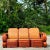 Vintage Coastal Scroll Rattan With Woven Rattan Seats 3 Piece Sofa For Sale - Image 12 of 12