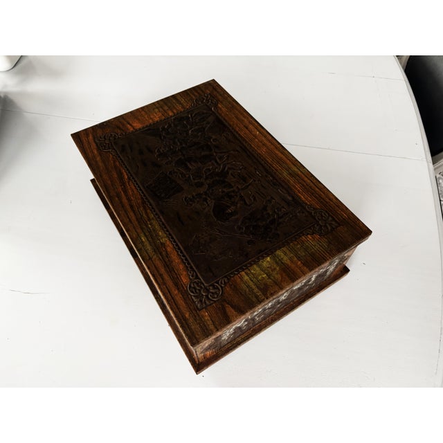Large Antique Embossed Case, 1890s For Sale - Image 6 of 18