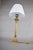 Tall Vintage Neoclassical Brass Table Lamp with Black Marble Base, 1950s For Sale - Image 11 of 12
