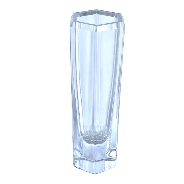 1970s 1970s Kosta Boda Crystal Colonna Vase Designed by Bengt Edenfalk, Signed For Sale - Image 5 of 12