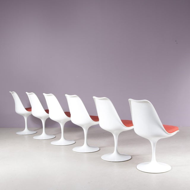 Eero Saarinen Dining Chair by Eero Saarinen for Knoll Inc, USA, 1970s, Set of 6 For Sale - Image 4 of 10