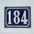 Mid 20th Century French Blue & White Enamel House Building Sign “184” For Sale - Image 12 of 12