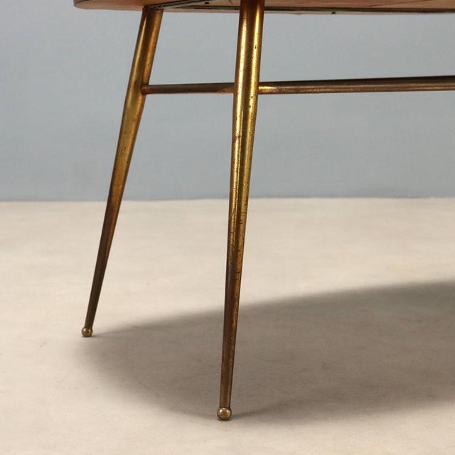 Mid 20th Century Brass and Glass Coffee Table, 1950s For Sale - Image 5 of 10