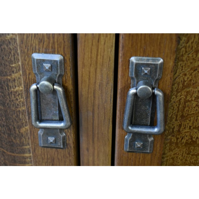 Mission 2-Door 2-Drawer Sideboard, Console – Walnut For Sale - Image 9 of 9