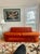 1970s 1970s Orange Velour Tufted Armless Sofa For Sale - Image 5 of 8