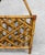 Brown Vintage Coastal Rattan Chinoiserie Rattan Record Holder Magazine Rack For Sale - Image 8 of 10