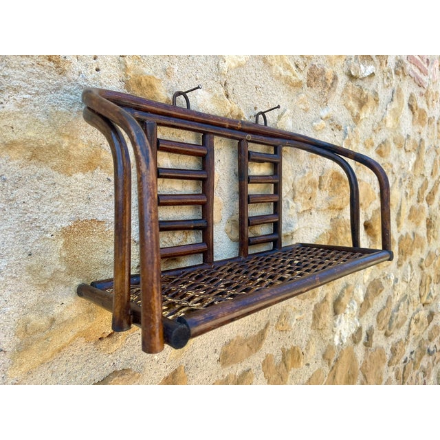 Mid- Century, Bamboo & Rattan Wall Shelf, 1960s For Sale - Image 14 of 18