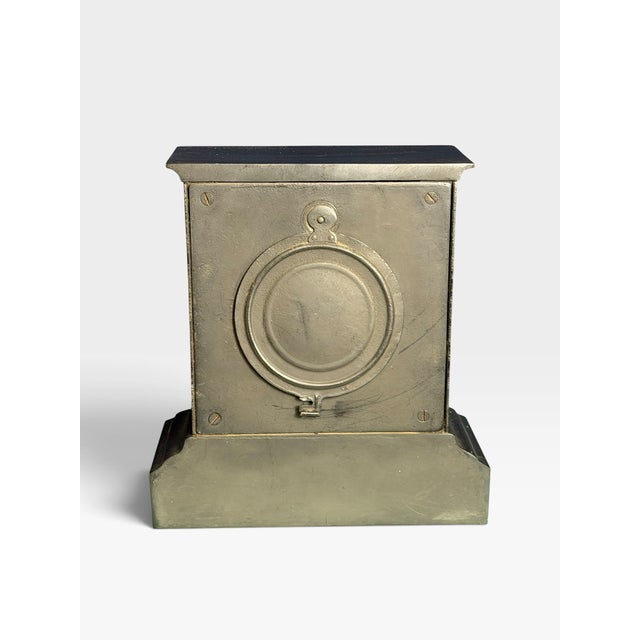 Antique Cast Iron Mantel Clock from Ansonia Clock Company, 1890 For Sale - Image 9 of 11