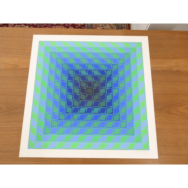 1960s Victor Vasarely, Permutations, Color Screen Print, 1960s For Sale - Image 5 of 10