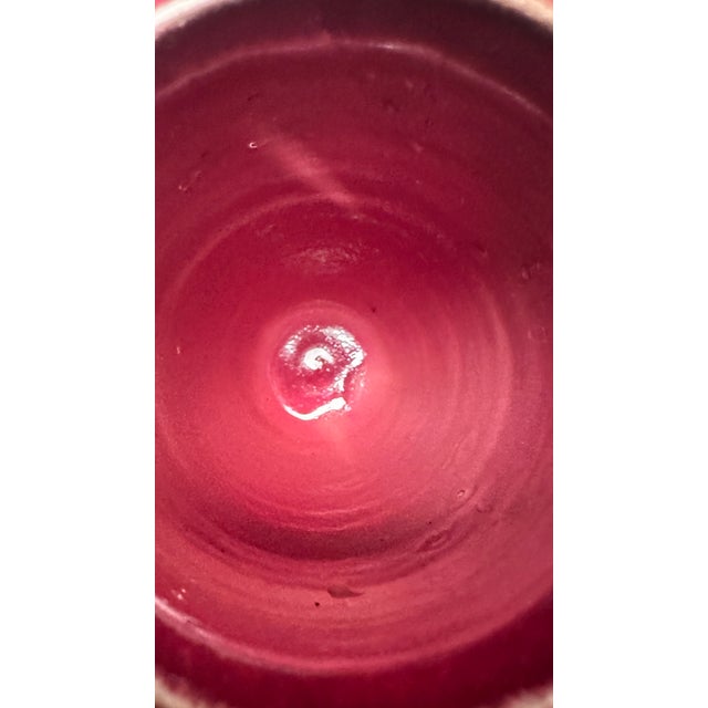 Ceramic Antique Ox Blood Stoneware Vase Signed For Sale - Image 7 of 11