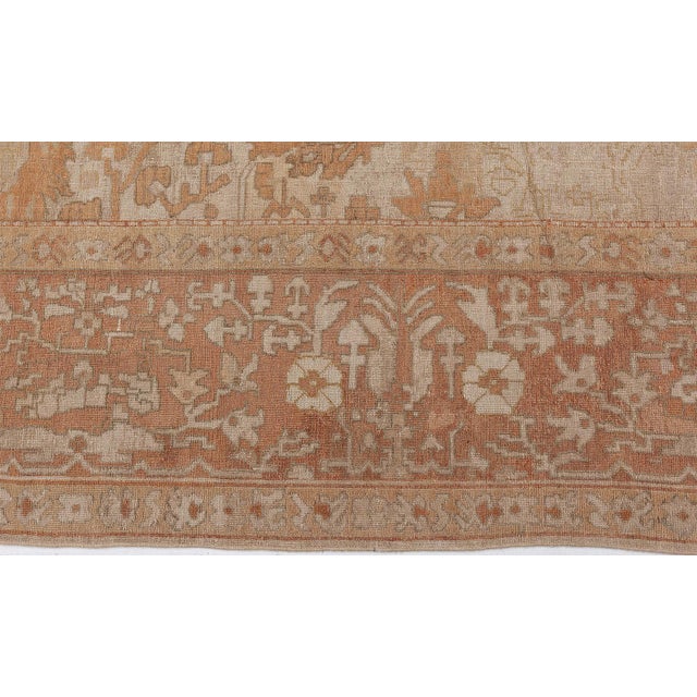Indian Antique Indian Amritsar Botanic Handmade Wool Rug For Sale - Image 3 of 6