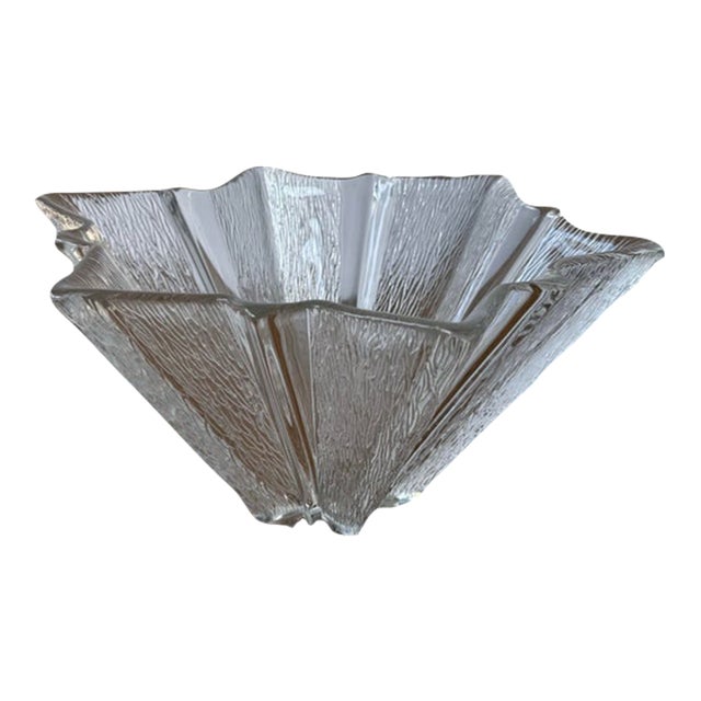 Vintage Walther Glas Starburst Centerpiece Bowl For Sale