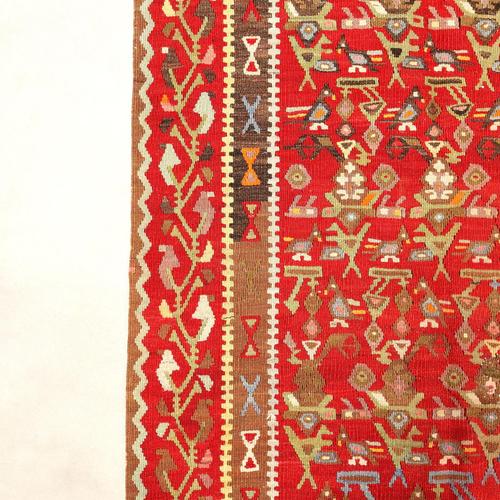 Turkish Kilim Rug in Wool For Sale - Image 6 of 8