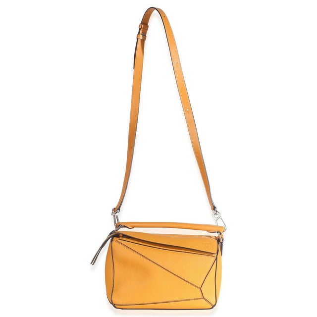Yellow Yellow Grained Calfskin Small Puzzle Bag For Sale - Image 8 of 9