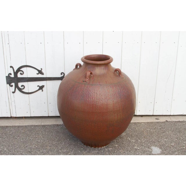 Brown Large Mayanmar Terracotta Pot For Sale - Image 8 of 10