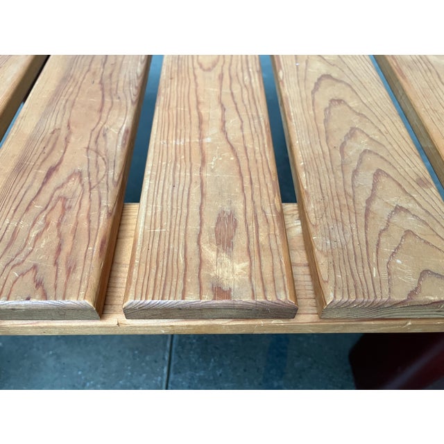 Wood Vintage Pinewood and Plastic Outdoor Couch Table, 1970s For Sale - Image 7 of 18