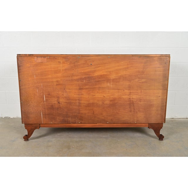 French Regency Louis XVI Carved Mahogany Bow Front Sideboard or Bar Cabinet, Circa 1940s For Sale - Image 13 of 14