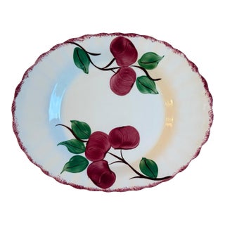 Vintage Blue Ridge Pottery Crab Apple Serving Platter Small For Sale