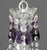 Murano Amethyst Glass Five-Branch Chandelier For Sale - Image 4 of 11