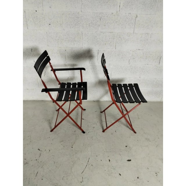 Zanotta Celestina Folding Chairs attributed to Marco Zanusso for Zanotta, 1970s, Set of 2 For Sale - Image 4 of 13