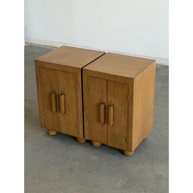 Vintage White Oak Modernist Nightstands - Pair For Sale - Image 10 of 12