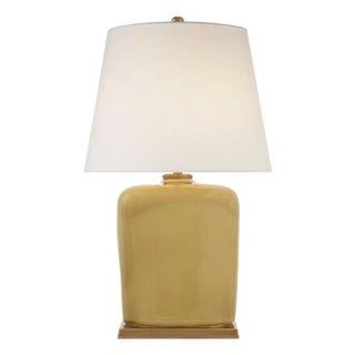 Thomas O'Brien by Visual Comfort Signature Mimi Table Lamp in Light Honey with Linen Shade For Sale