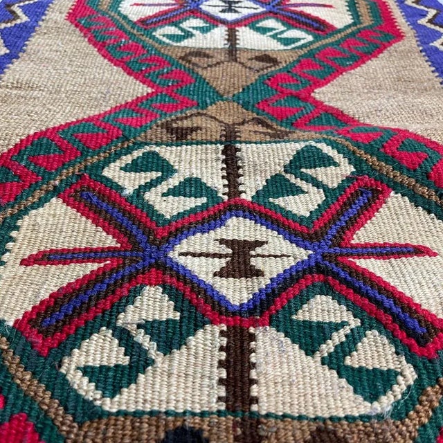 Small Anatolian Turkish Kilim Rug For Sale - Image 10 of 11