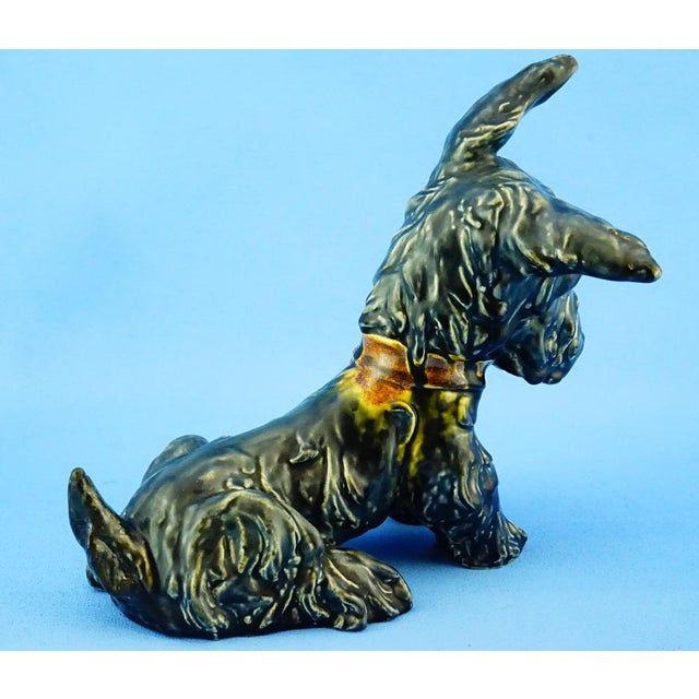 1920s 20th Century Ceramic Scottish Terrier Scottie Dog Sculpture by Ida Meisinger for Goldscheider For Sale - Image 5 of 18