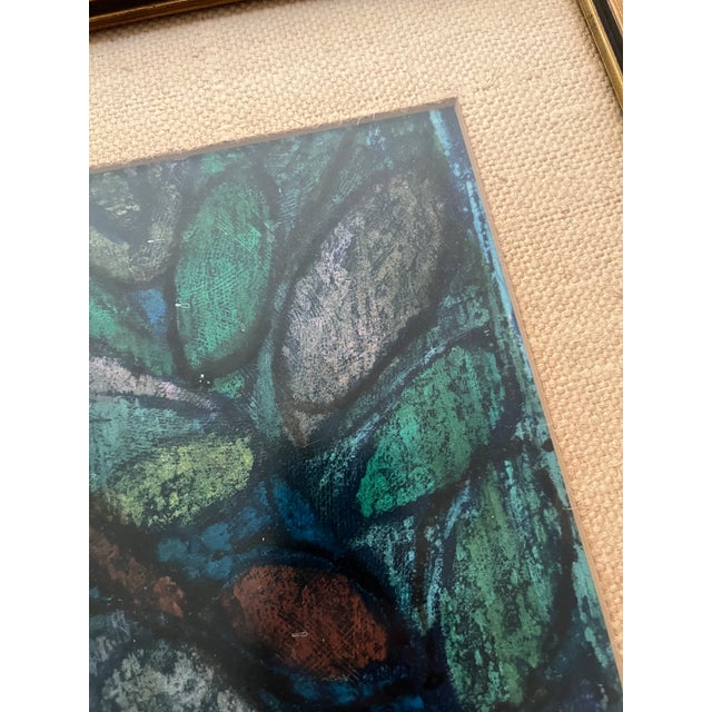 Abstract Vintage Portrait "Woman in Blue" Fauvist Print For Sale - Image 3 of 5