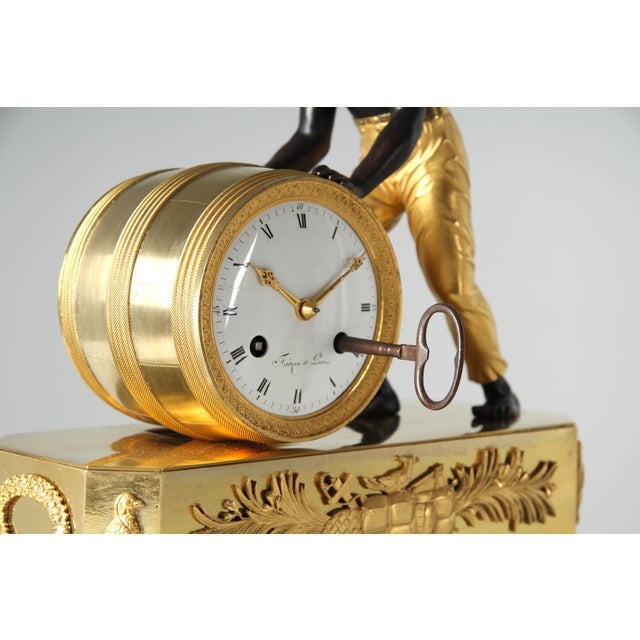 Early 19th Century Pendule Au Noir Mantel Clock from Faizan in Paris, 1810s For Sale - Image 9 of 16