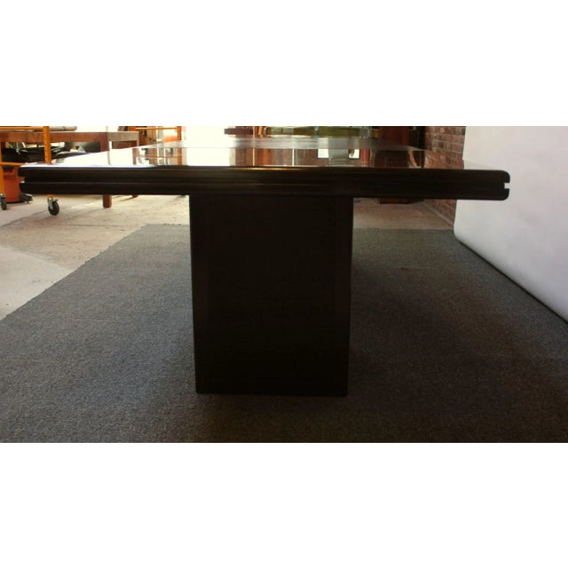 Skipper Furniture Large Italian Rosewood and Leather Conference Table/Desk by Hans Von Klier For Sale - Image 4 of 13