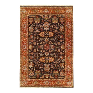 Pasargad DC Navy Blue Hand Knotted Tabriz Design Rug For Sale