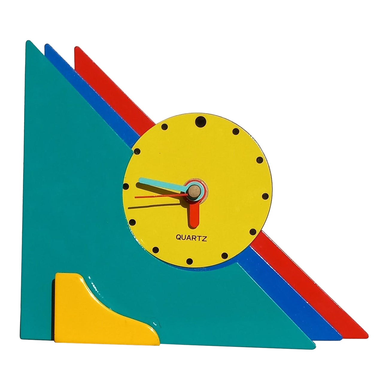 1980s Desk Clock Postmodern & Memphis Milano Design Style | Chairish