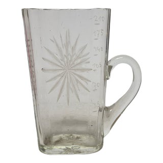 Biedermeier Glass Measuring Jug, Germany, 1890s For Sale