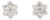 2.5 Carat Round Brilliant Cut Diamond Gold Earrings, Pair For Sale