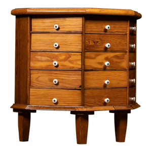 Early 20th Century Wooden Parts Cabinet