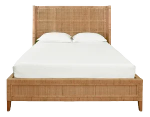 Matthew Izzo Home Dolly Queen Winged Rattan Bedframe