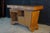 Mid-Century Curved Oak Dry Bar Cabinet With Carved Grapevines Wine Liquor 68" For Sale - Image 6 of 18
