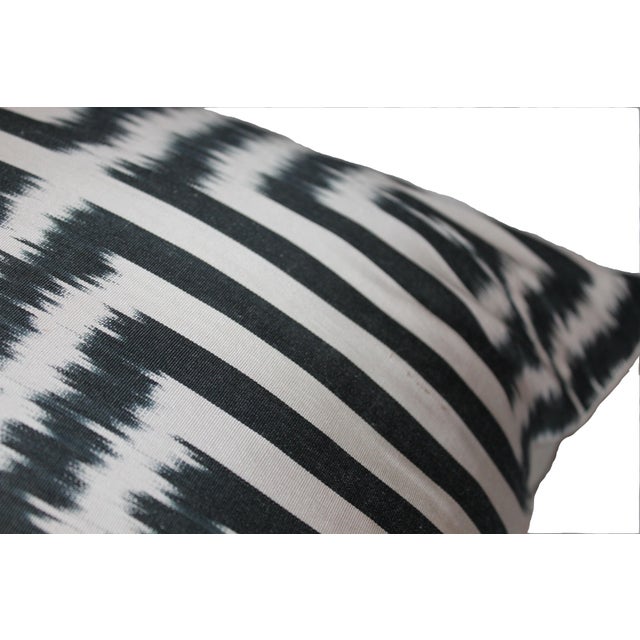 Contemporary Contemporary Silk Ikat Bohemian Throw Pillow For Sale - Image 3 of 6