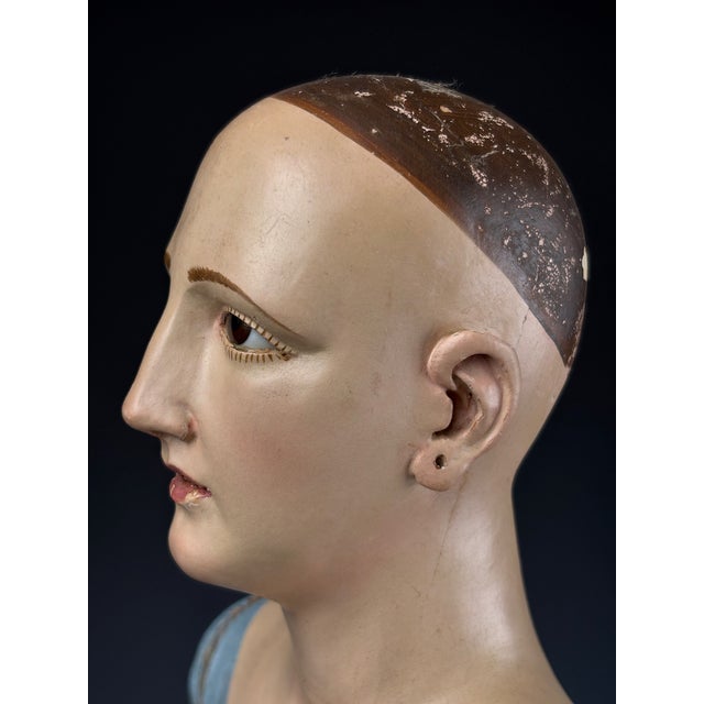 Unknown, Articulated Santos Figure (Female Saint), 1750, Poplar For Sale - Image 10 of 18