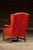 Mid 20th Century Vintage Wingback Tufted Armchair With Ottoman in Burnt Orange For Sale - Image 5 of 12