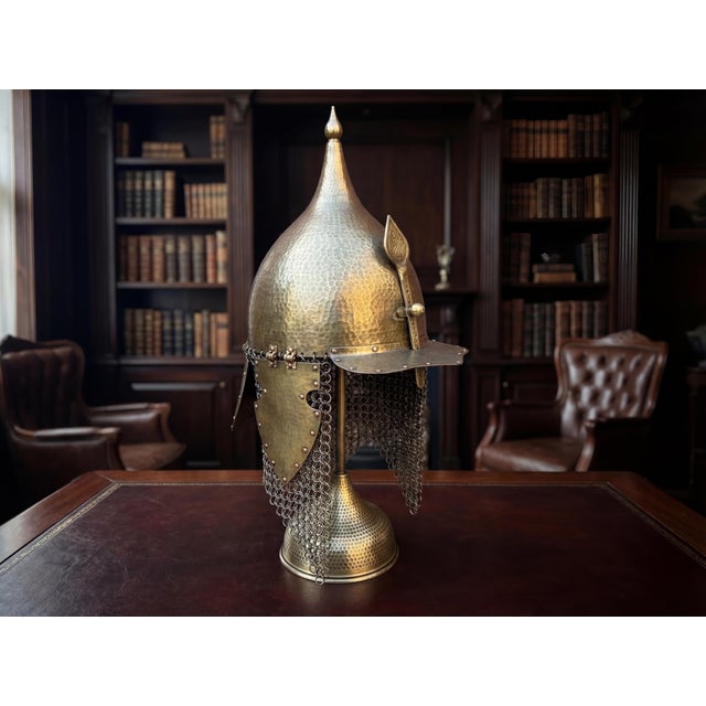 Not Yet Made - Made To Order Hand Hammered Brass Warrior Helmet For Sale - Image 5 of 13
