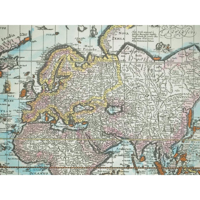 Willem Janszoon Blaeu, also known as Guilielmus Blaeu (1571-1638) Colored World Map (Nova Totius Terrarium Orbis), 1622...