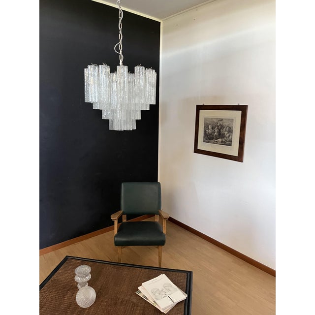 Murano Glass Tube Chandelier, 1990 For Sale - Image 6 of 17