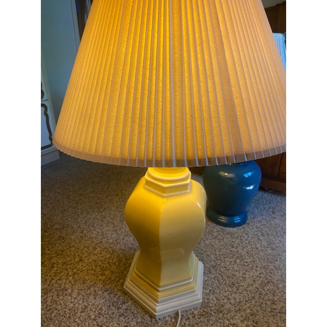 Presenting a butter yellow Italian style lamp. This piece would look great in a bright colorful room. It reminds me of a...