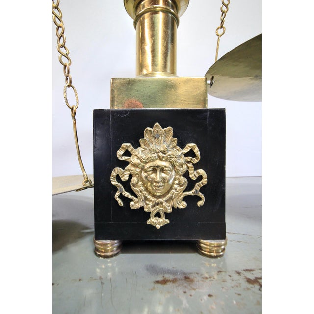 Large 19th Century Antique Brass Scale For Sale - Image 4 of 9