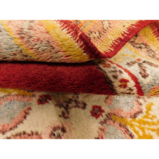 Vintage Handmade Turkish Ushak Area Rug. 3'x 5'9" For Sale - Image 11 of 16