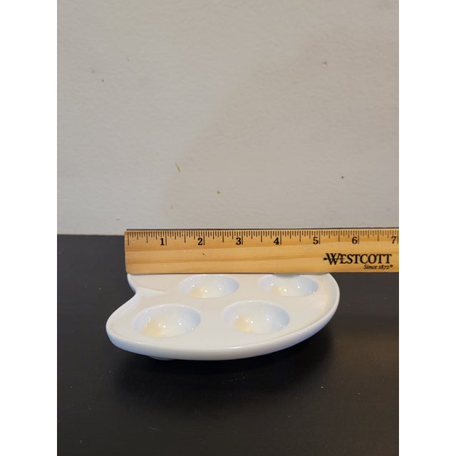 White Porcelain Escargot Baking Dish France For Sale - Image 11 of 13